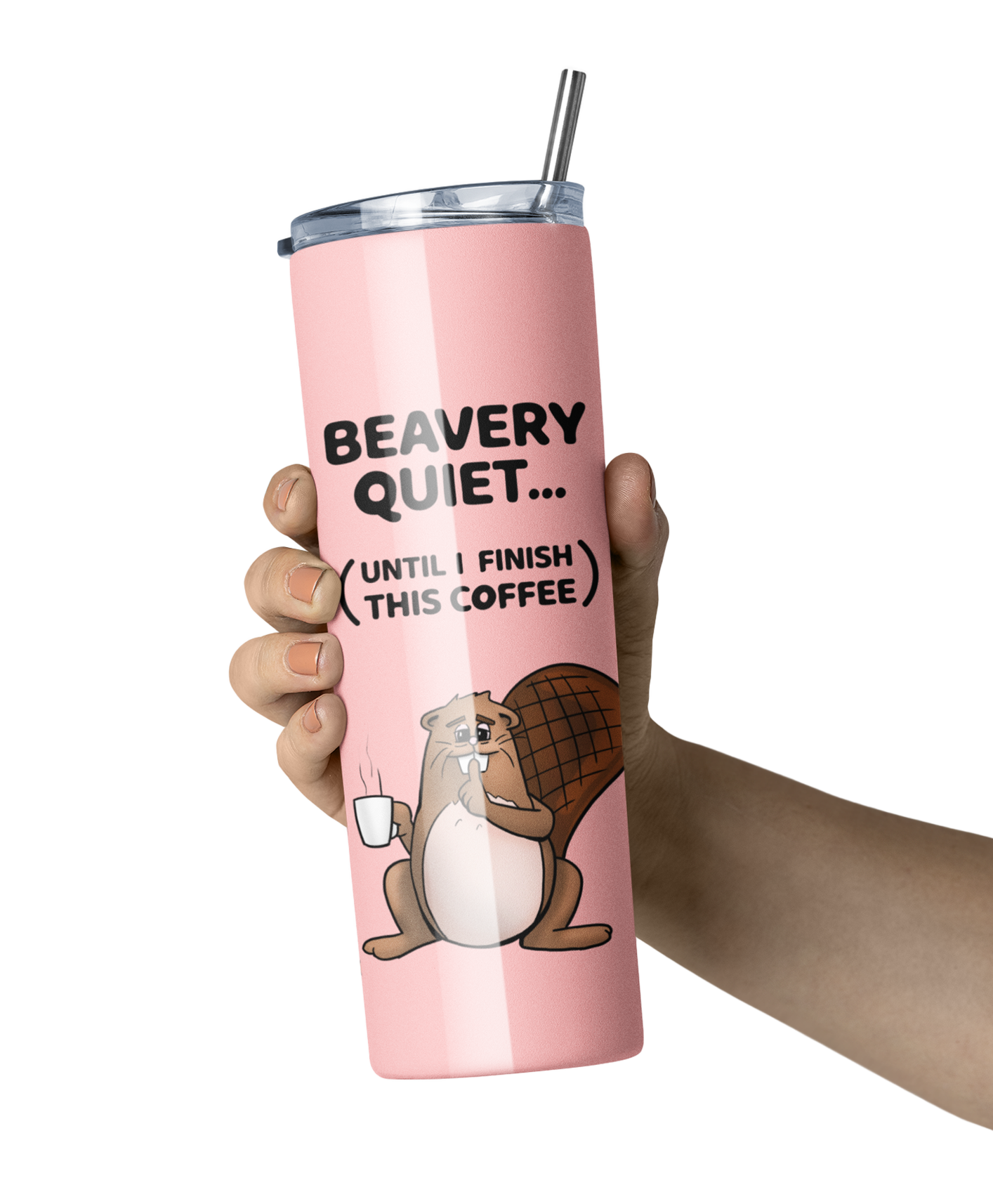 Beavery Quiet Tumbler (Pink)